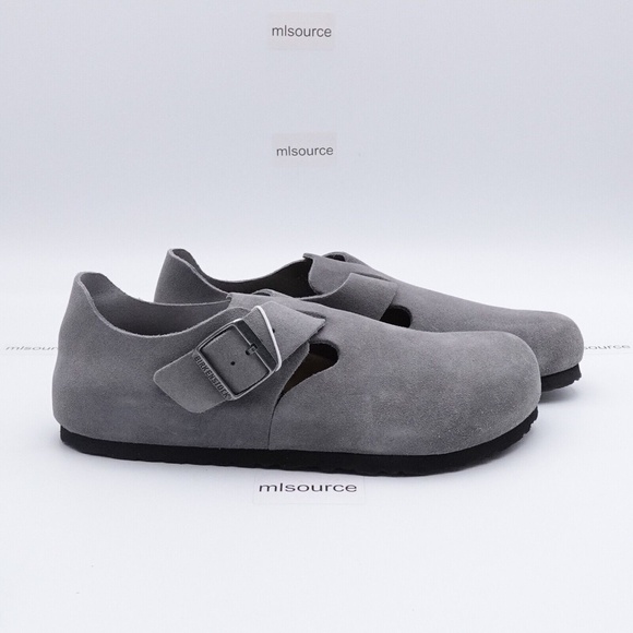 NEW US Size 9 Women's / EUR 40 Birkenstock London BS Clogs 1018996 Whale Gray - Picture 3 of 7